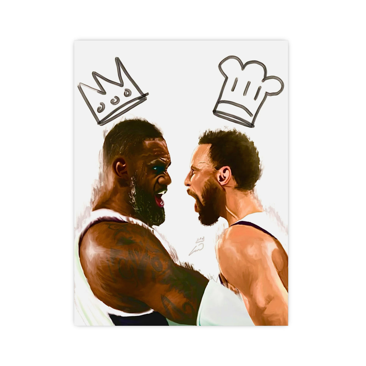 Print: Lebron & Curry Celebration