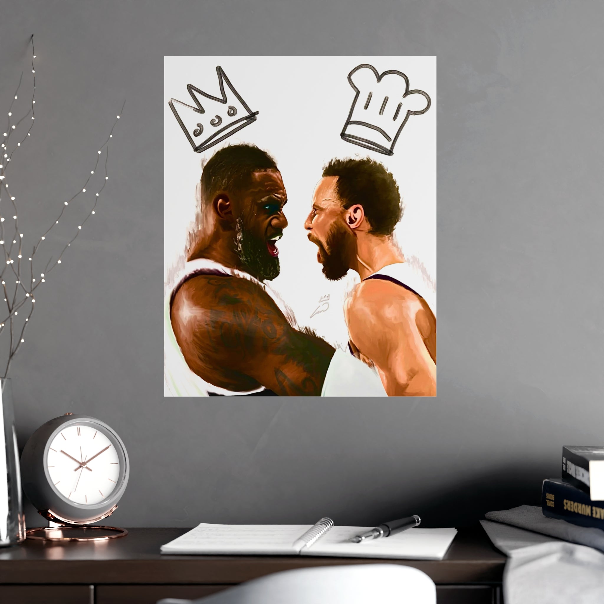 Print: Lebron & Curry Celebration