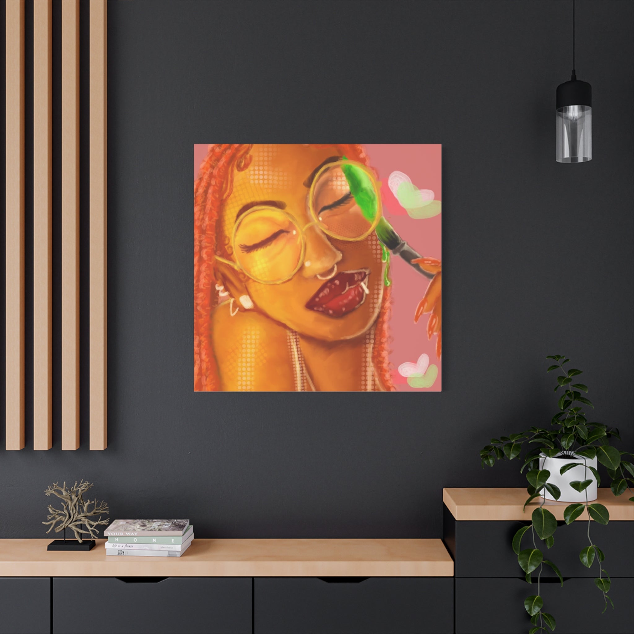 Vibrant Kiss Canvas