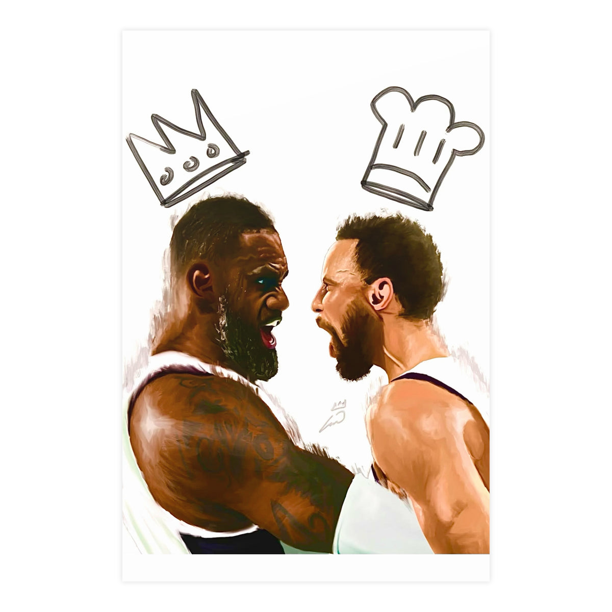 Print: Lebron & Curry Celebration