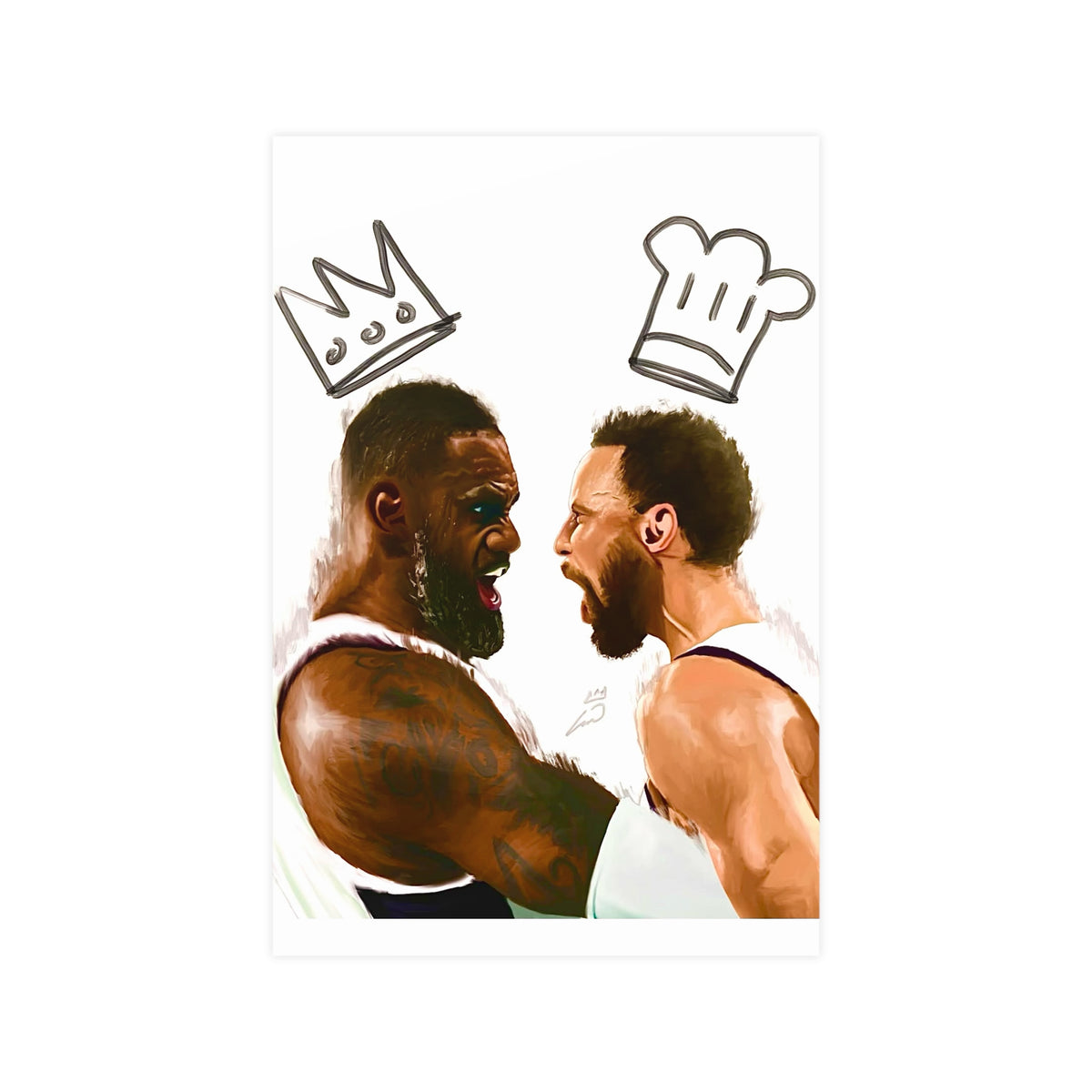 Print: Lebron & Curry Celebration