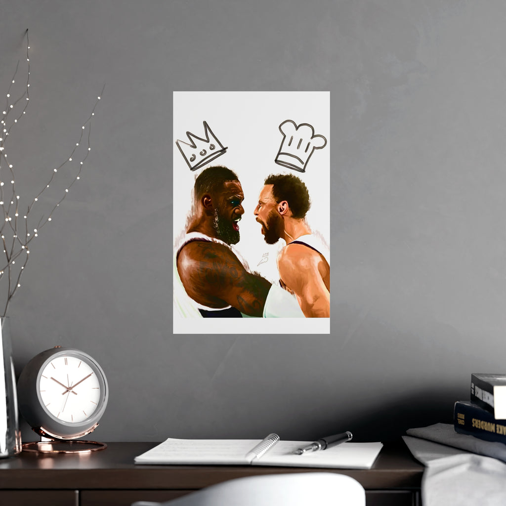 Print: Lebron & Curry Celebration