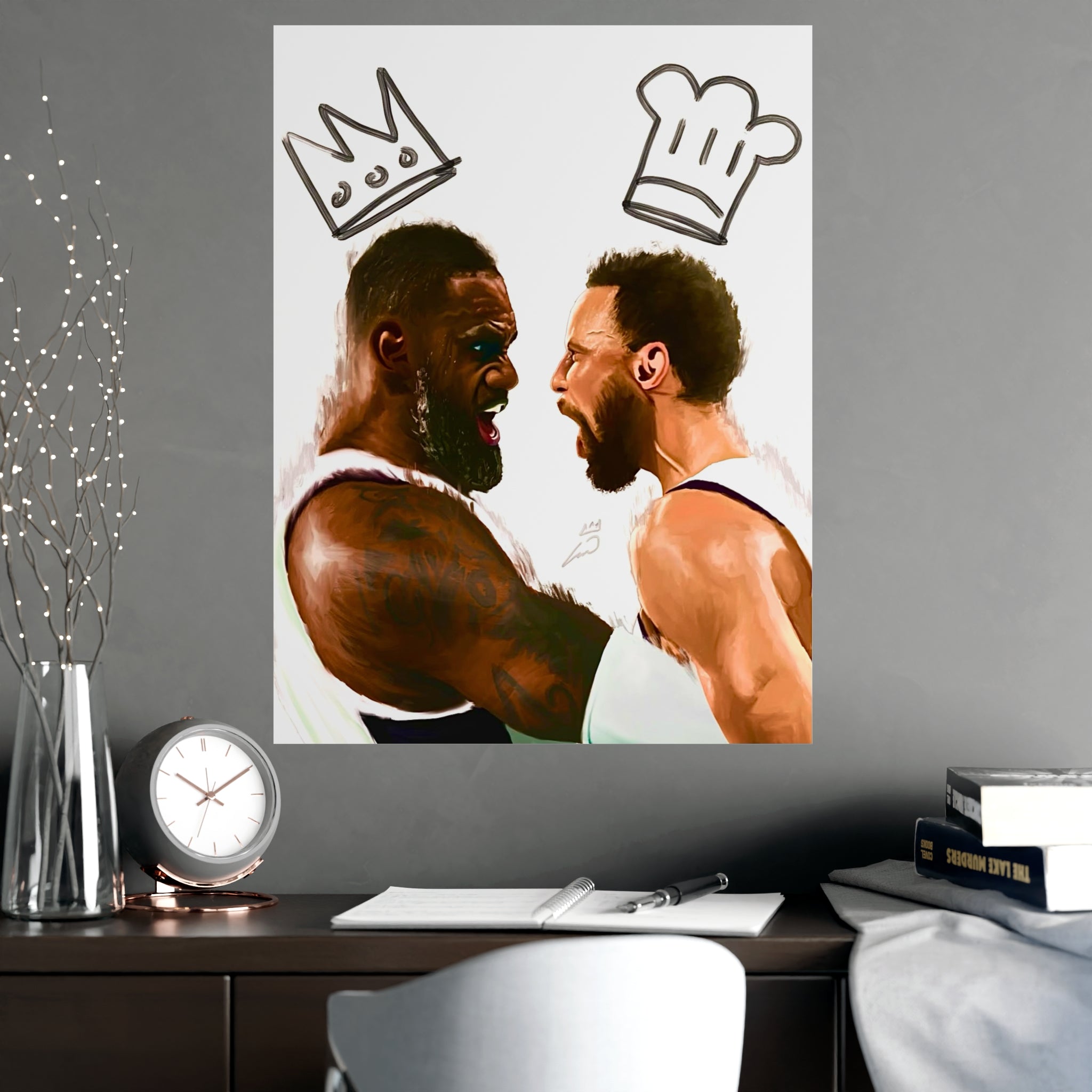 Print: Lebron & Curry Celebration