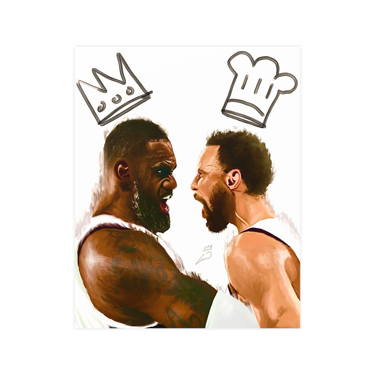 Print: Lebron & Curry Celebration