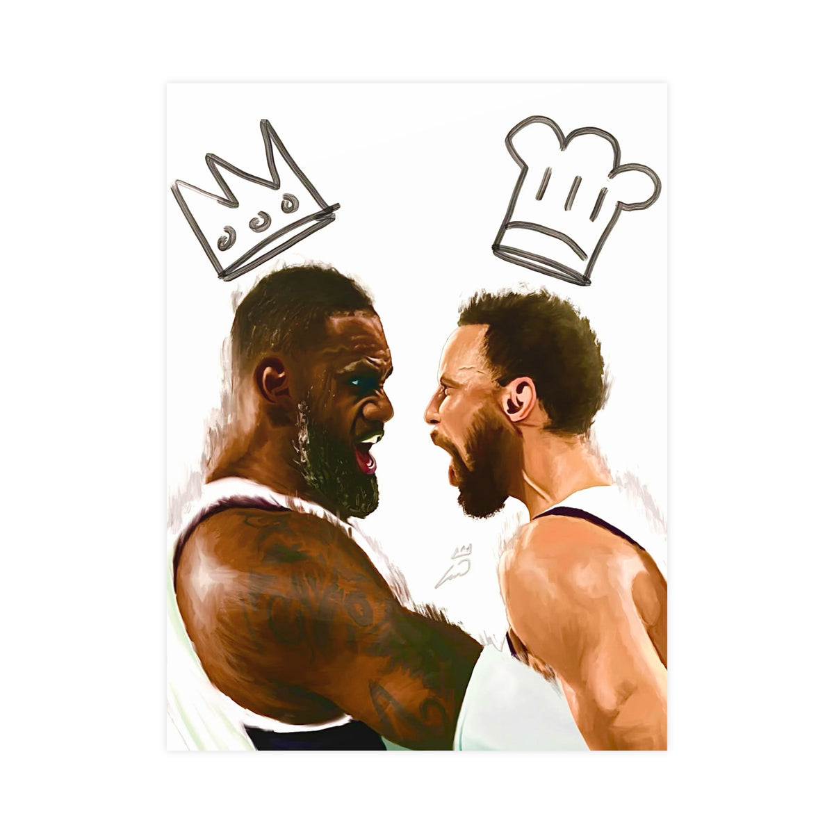 Print: Lebron & Curry Celebration